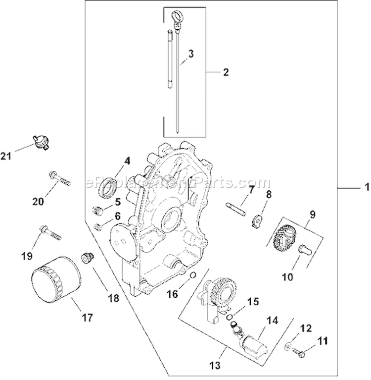 Page L Diagram and Parts List for LH775-0012  Kohler Engine