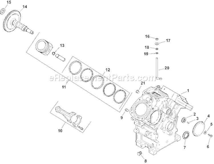 Page D Diagram and Parts List for LH775-0001  Kohler Engine