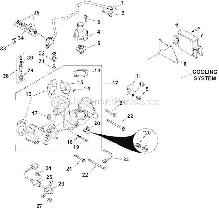 Page I Diagram and Parts List for LH775-0012  Kohler Engine