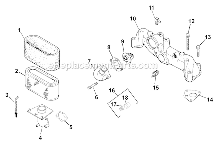 Page A Diagram and Parts List for LV680-0001  Kohler Engine