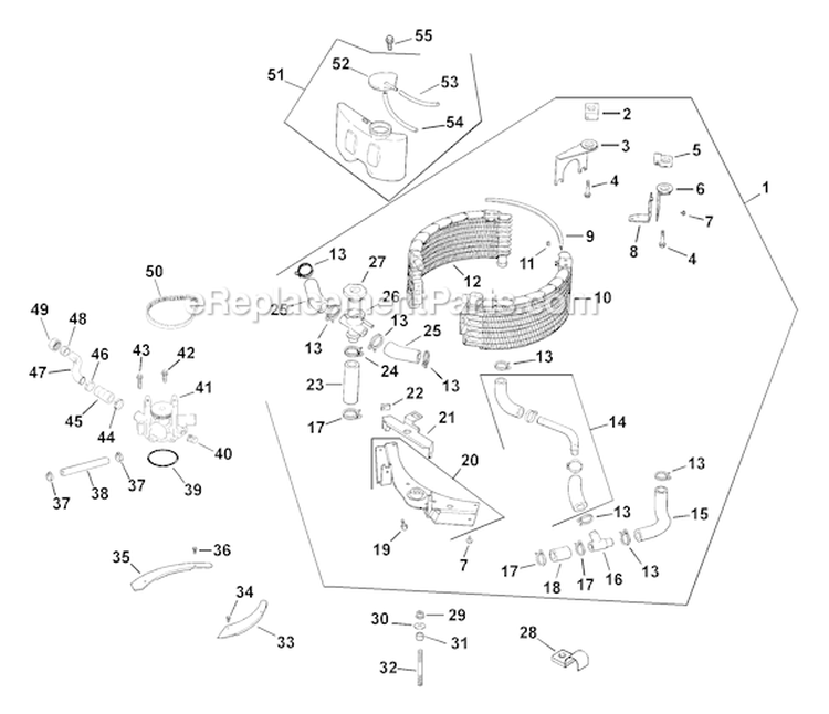 Page C Diagram and Parts List for LV680-0001  Kohler Engine