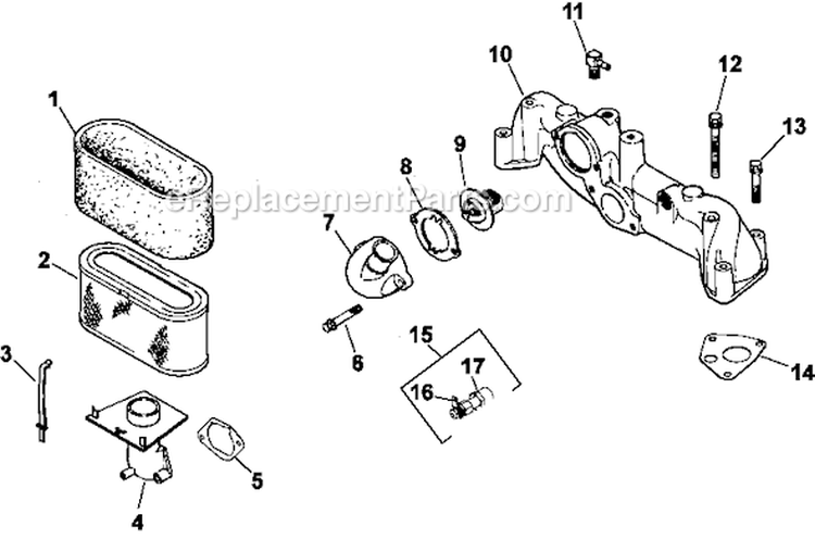 Page A Diagram and Parts List for LV680-0010  Kohler Engine