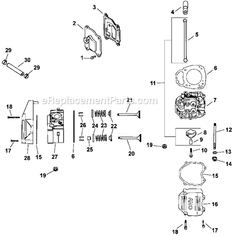 Page F Diagram and Parts List for LV680-0010  Kohler Engine