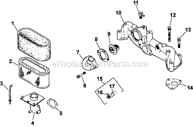 Page A Diagram and Parts List for LV680-0012  Kohler Engine