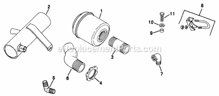Page J Diagram and Parts List for M10-461501  Kohler Engine