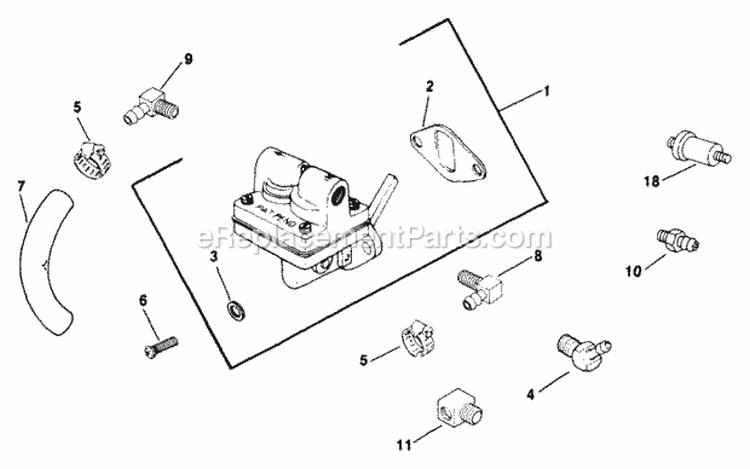 Page M Diagram and Parts List for M10-461501  Kohler Engine