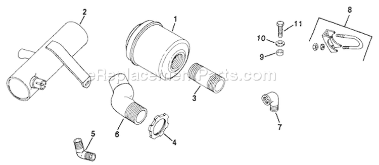 Page K Diagram and Parts List for M10-461513  Kohler Engine