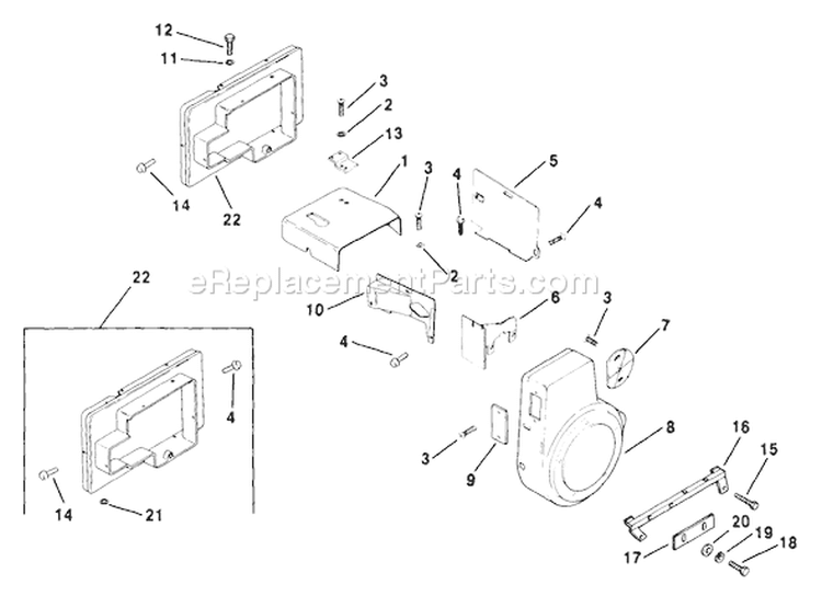 Page B Diagram and Parts List for M10-461513  Kohler Engine