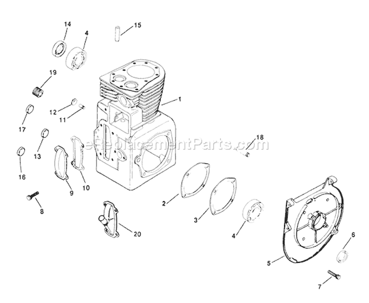 Page F Diagram and Parts List for M10-461513  Kohler Engine