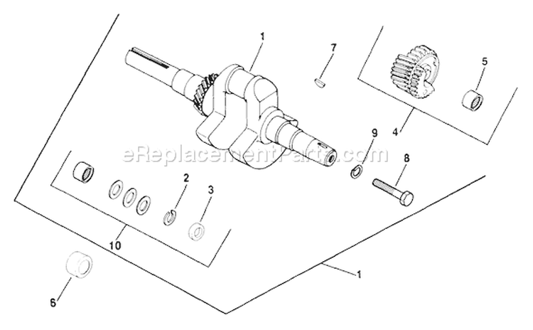 Page G Diagram and Parts List for M10-461513  Kohler Engine