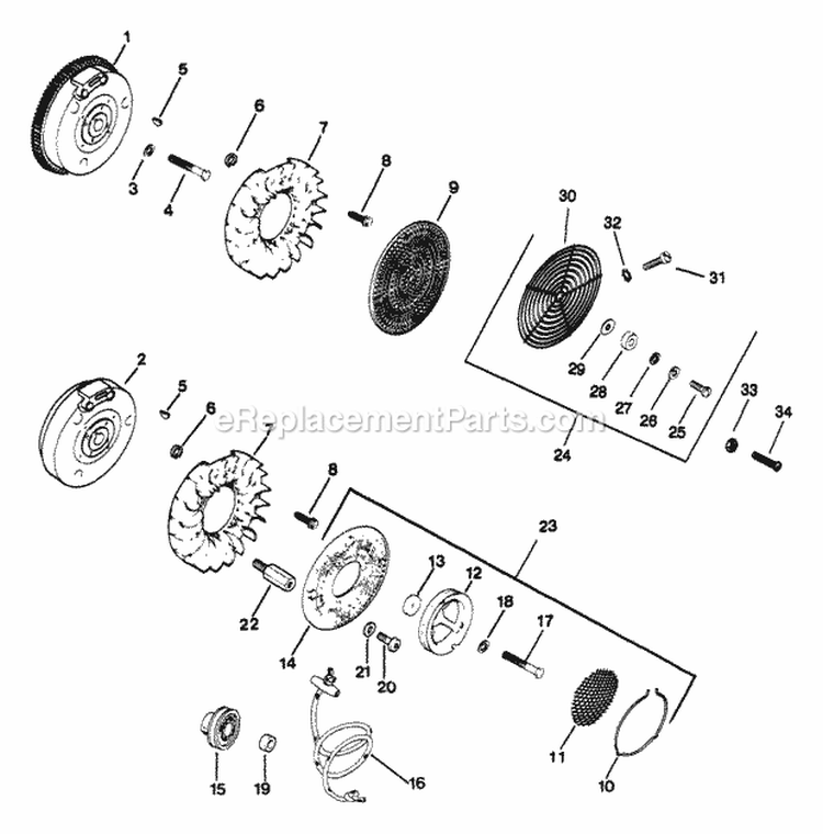 Page L Diagram and Parts List for M12-471592  Kohler Engine