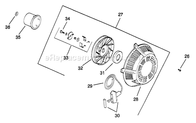 Page S Diagram and Parts List for M12-471573  Kohler Engine