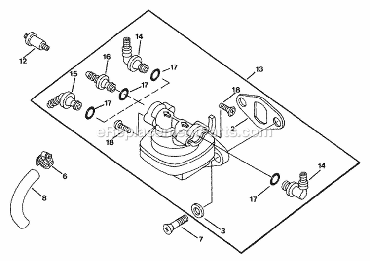 Page J Diagram and Parts List for M10-461553  Kohler Engine