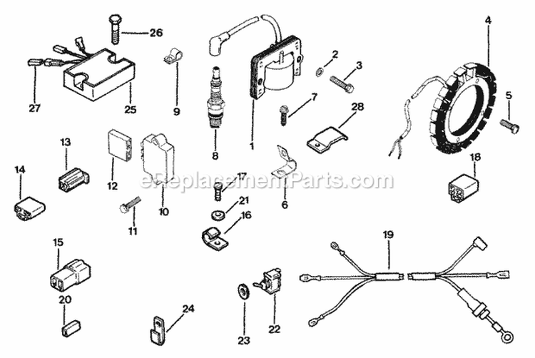 Page L Diagram and Parts List for M10-461553  Kohler Engine