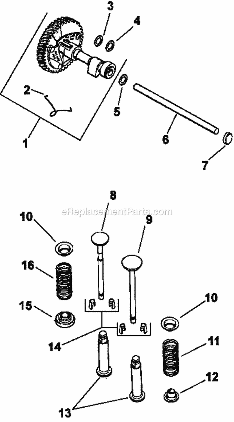 Page C Diagram and Parts List for M10-461554  Kohler Engine