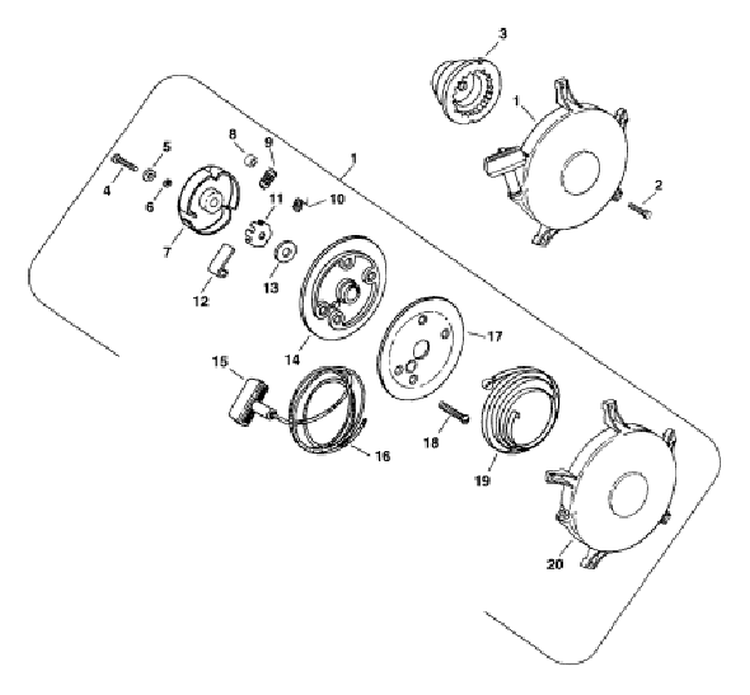 Page U Diagram and Parts List for M16-711504  Kohler Engine