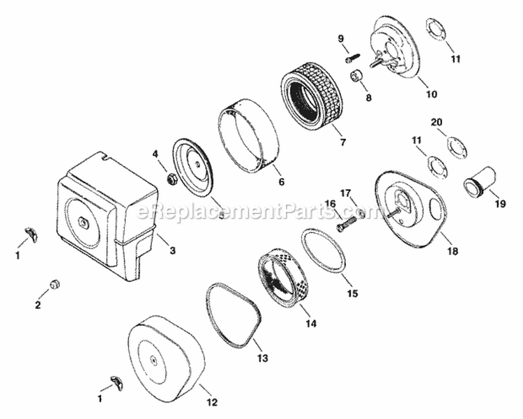 Page A Diagram and Parts List for M16-711558  Kohler Engine