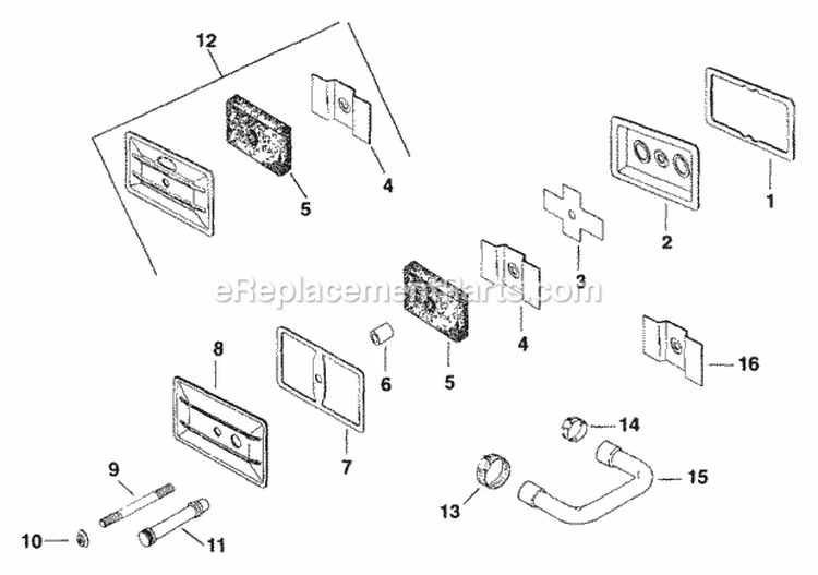 Page B Diagram and Parts List for M16-711558  Kohler Engine