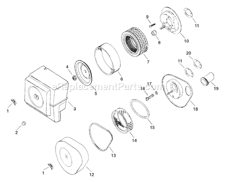 Page A Diagram and Parts List for M16-711575  Kohler Engine
