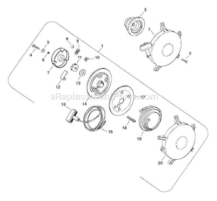 Page U Diagram and Parts List for M16-711543  Kohler Engine