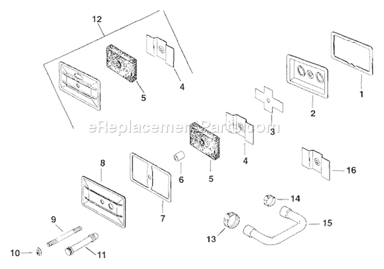 Page D Diagram and Parts List for M16-711575  Kohler Engine