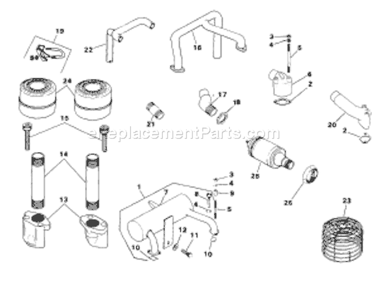 Page K Diagram and Parts List for M18-24636  Kohler Engine