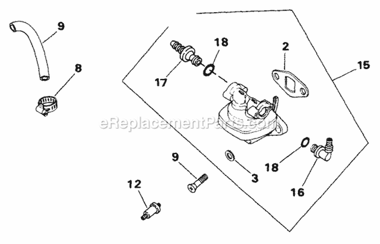 Page M Diagram and Parts List for M20-49583  Kohler Engine