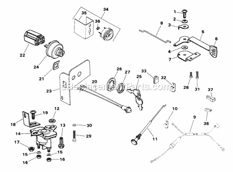 Page P Diagram and Parts List for M18-24692  Kohler Engine