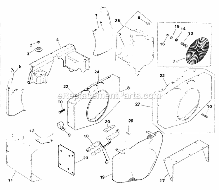 Page B Diagram and Parts List for M18-24692  Kohler Engine