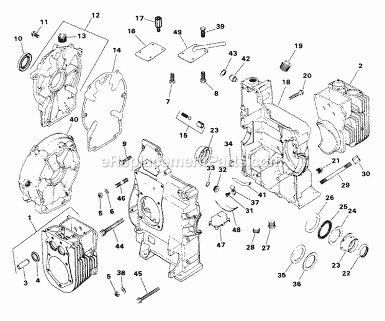 Page F Diagram and Parts List for M18-24692  Kohler Engine