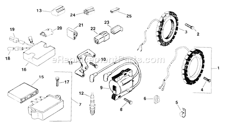 Page O Diagram and Parts List for M18-24567  Kohler Engine