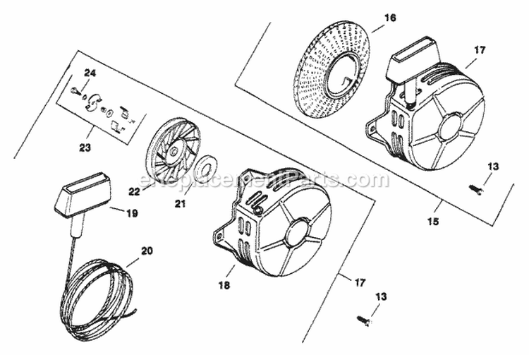 Page R Diagram and Parts List for M8-301544  Kohler Engine