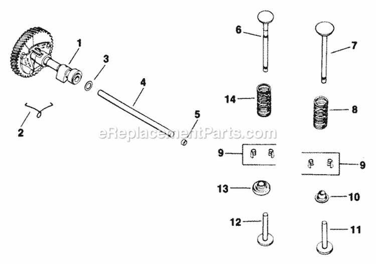 Page D Diagram and Parts List for M8-301569  Kohler Engine