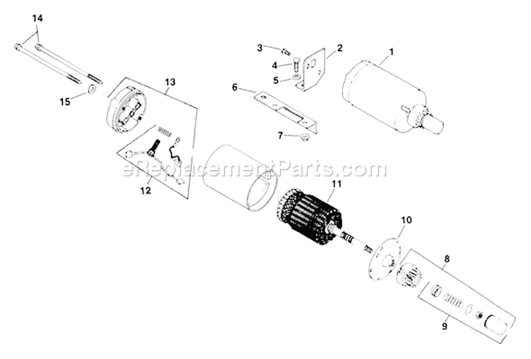 Page J Diagram and Parts List for M8-301601  Kohler Engine