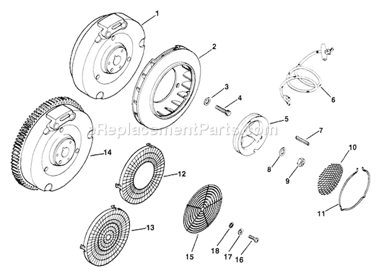 Page L Diagram and Parts List for M8-301601  Kohler Engine