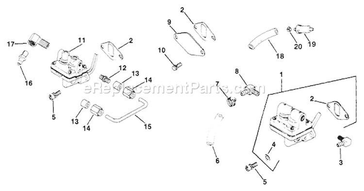 Page M Diagram and Parts List for M8-301601  Kohler Engine