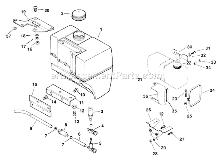 Page N Diagram and Parts List for M8-301503  Kohler Engine