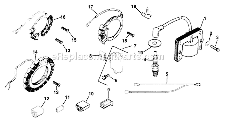 Page P Diagram and Parts List for M8-301601  Kohler Engine