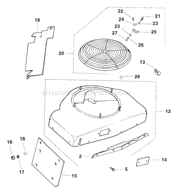 Page B Diagram and Parts List for MV18-58510  Kohler Engine