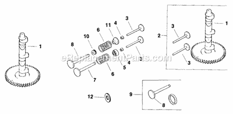 Page D Diagram and Parts List for MV20-57529  Kohler Engine