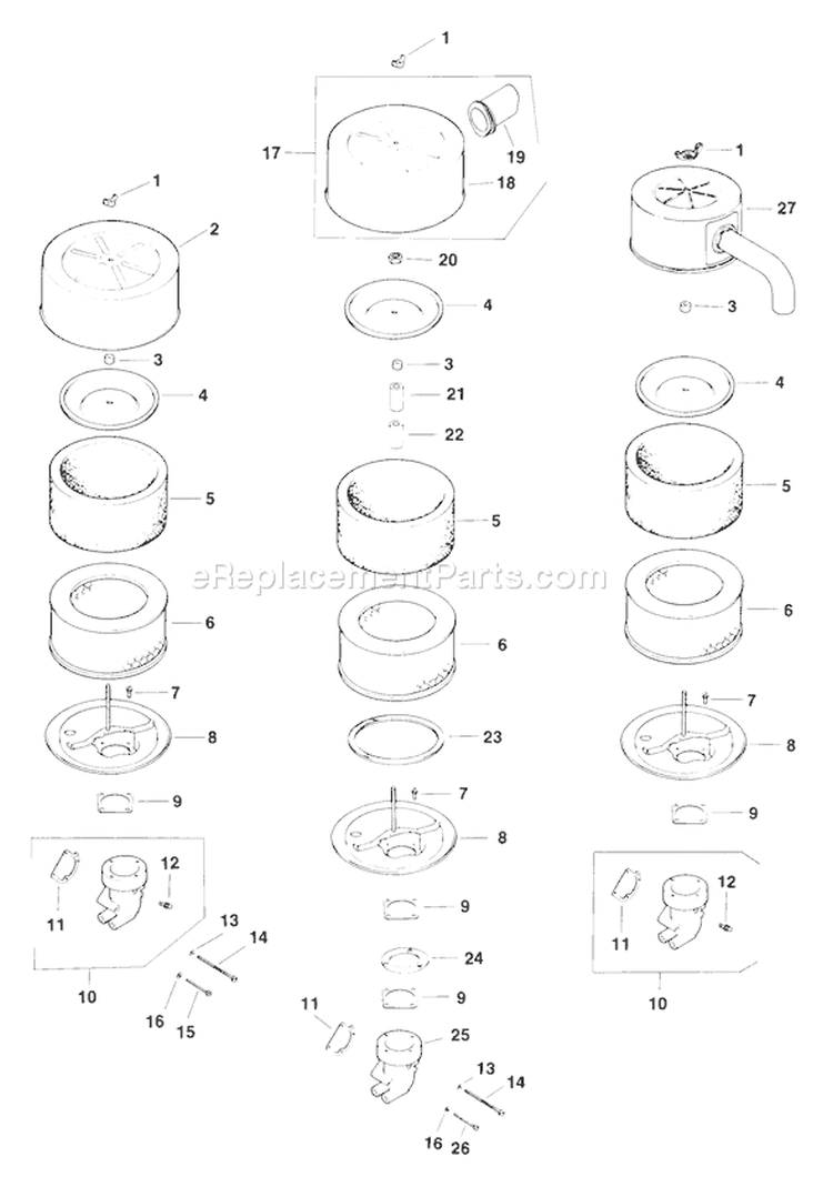 Page A Diagram and Parts List for MV18-58510  Kohler Engine