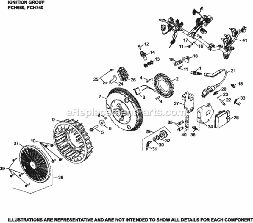 Ignition_Group_5-24-1451_Pch680-740 Diagram and Parts List for PCH680-3002  Kohler Engine
