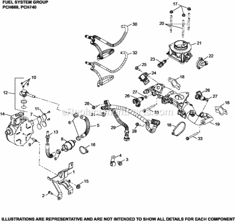 Fuel_System_Group_8-24-945_Pch680-740 Diagram and Parts List for PCH680-3003  Kohler Engine