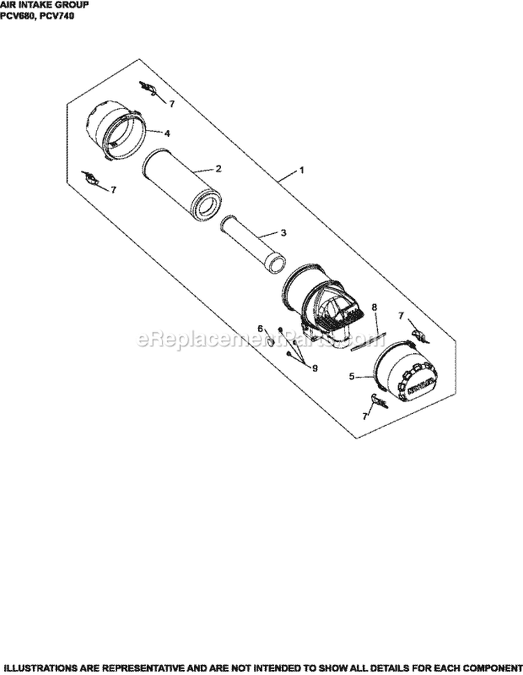 Page A Diagram and Parts List for PCV680-3011  Kohler Engine