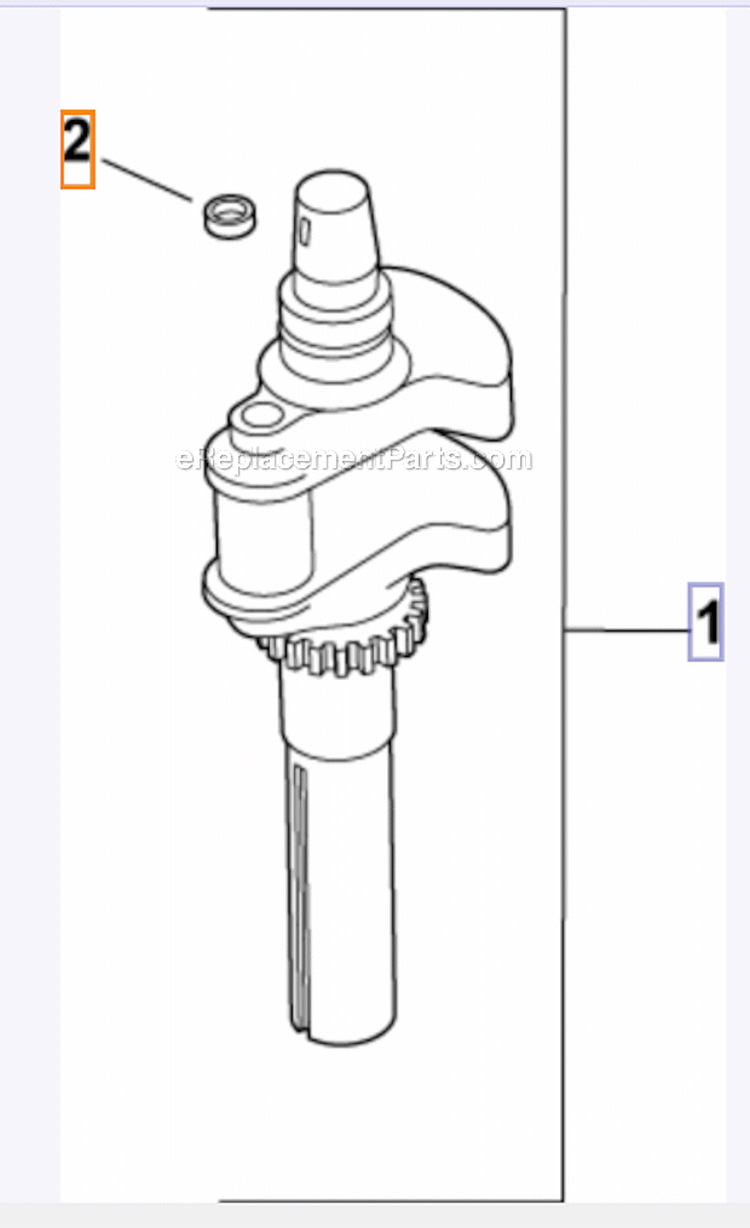 Crankshaft Diagram and Parts List for PH-XT675  Kohler Engine