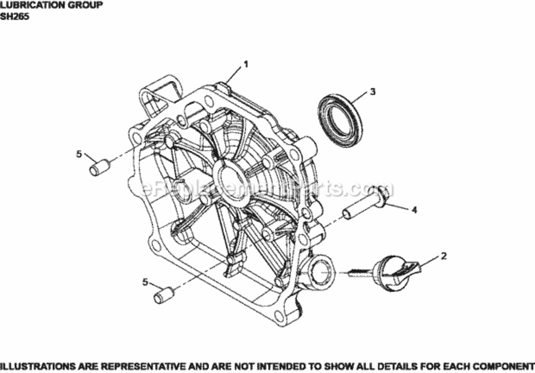Lubrication_Group_Rh265-3101_Rh265 Diagram and Parts List for RH265-3101  Kohler Engine