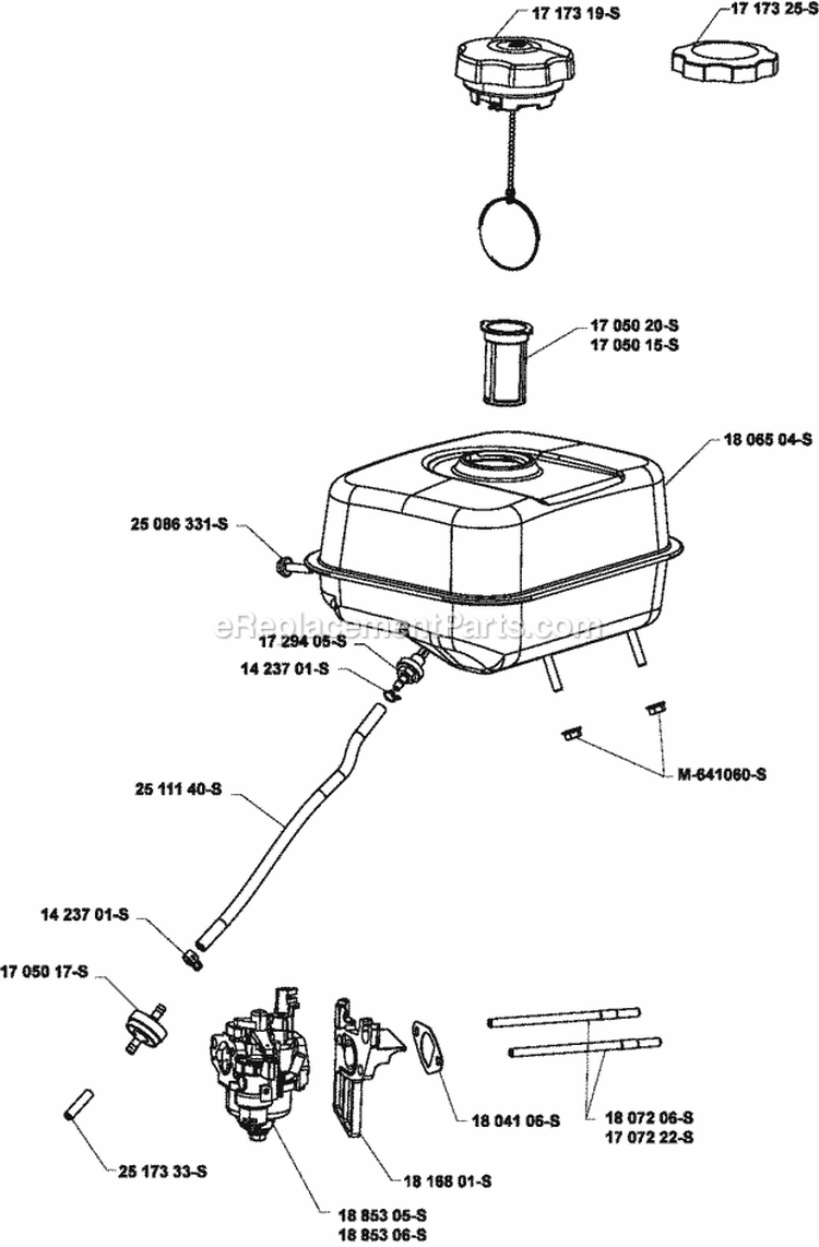 Page H Diagram and Parts List for SH265-0021  Kohler Engine