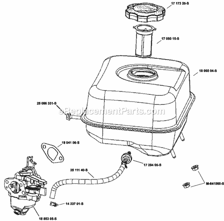 Page H Diagram and Parts List for SH265-3031  Kohler Engine