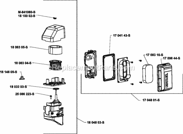 Page A Diagram and Parts List for SH265-3056  Kohler Engine