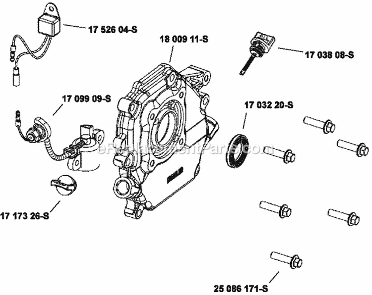 Page K Diagram and Parts List for SH265-3056  Kohler Engine